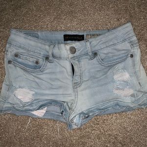 Aeropostale light washed ripped jean shorts